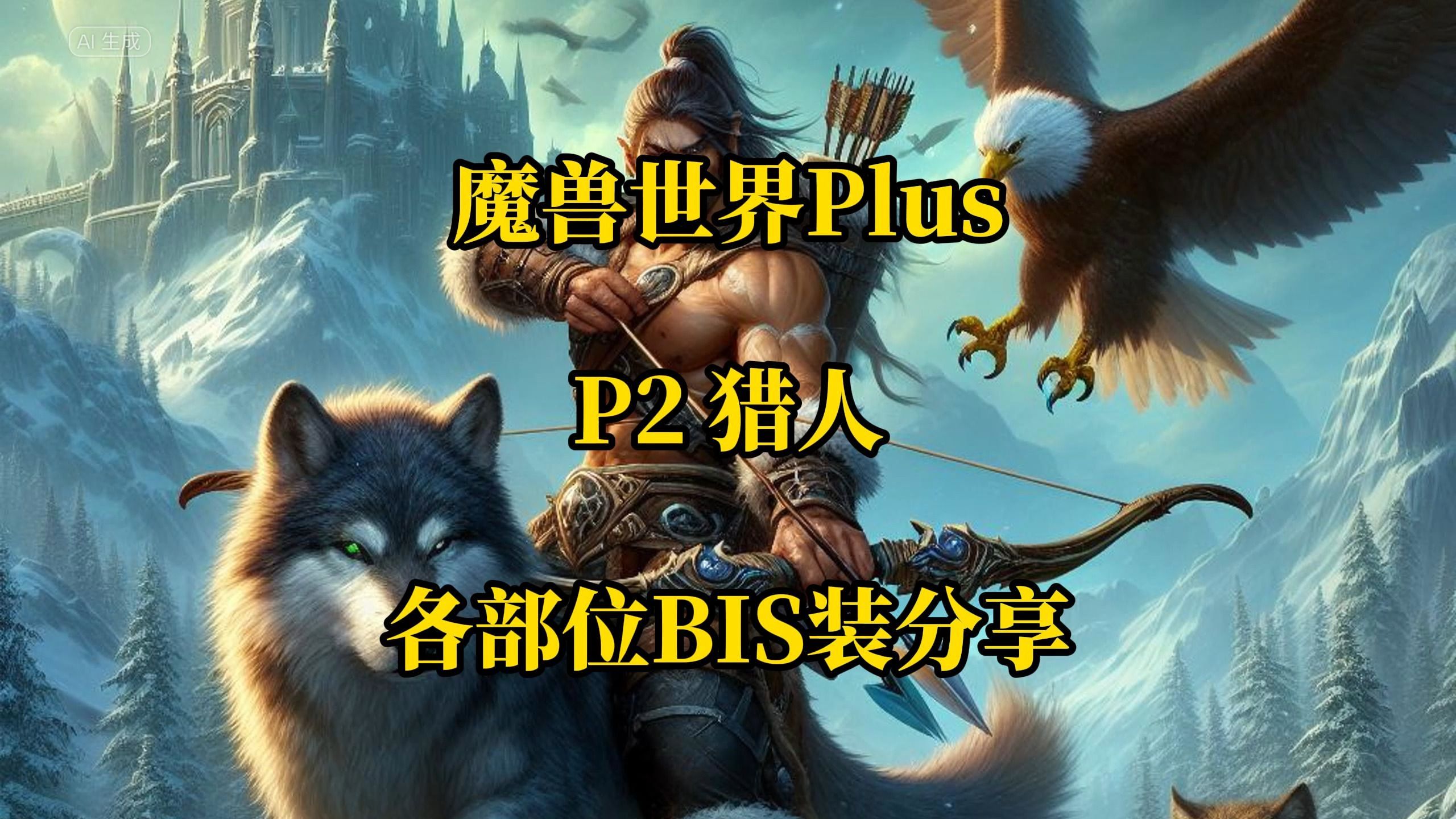 魔兽世界plus探索赛季服P2猎人各部位BIS装及附魔分享网络游戏热门视频