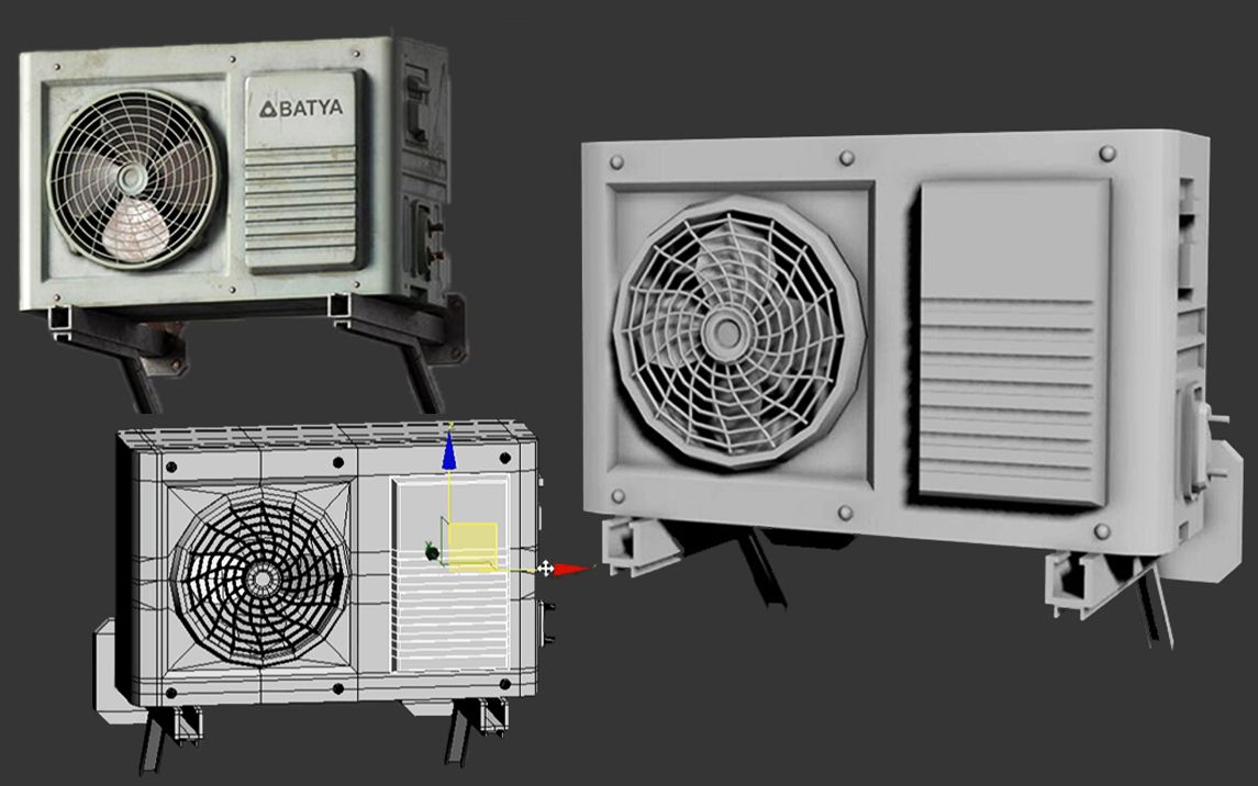 【3dmax新手建模】半小时就能完成一个空调外机模型制作,可以说是b站