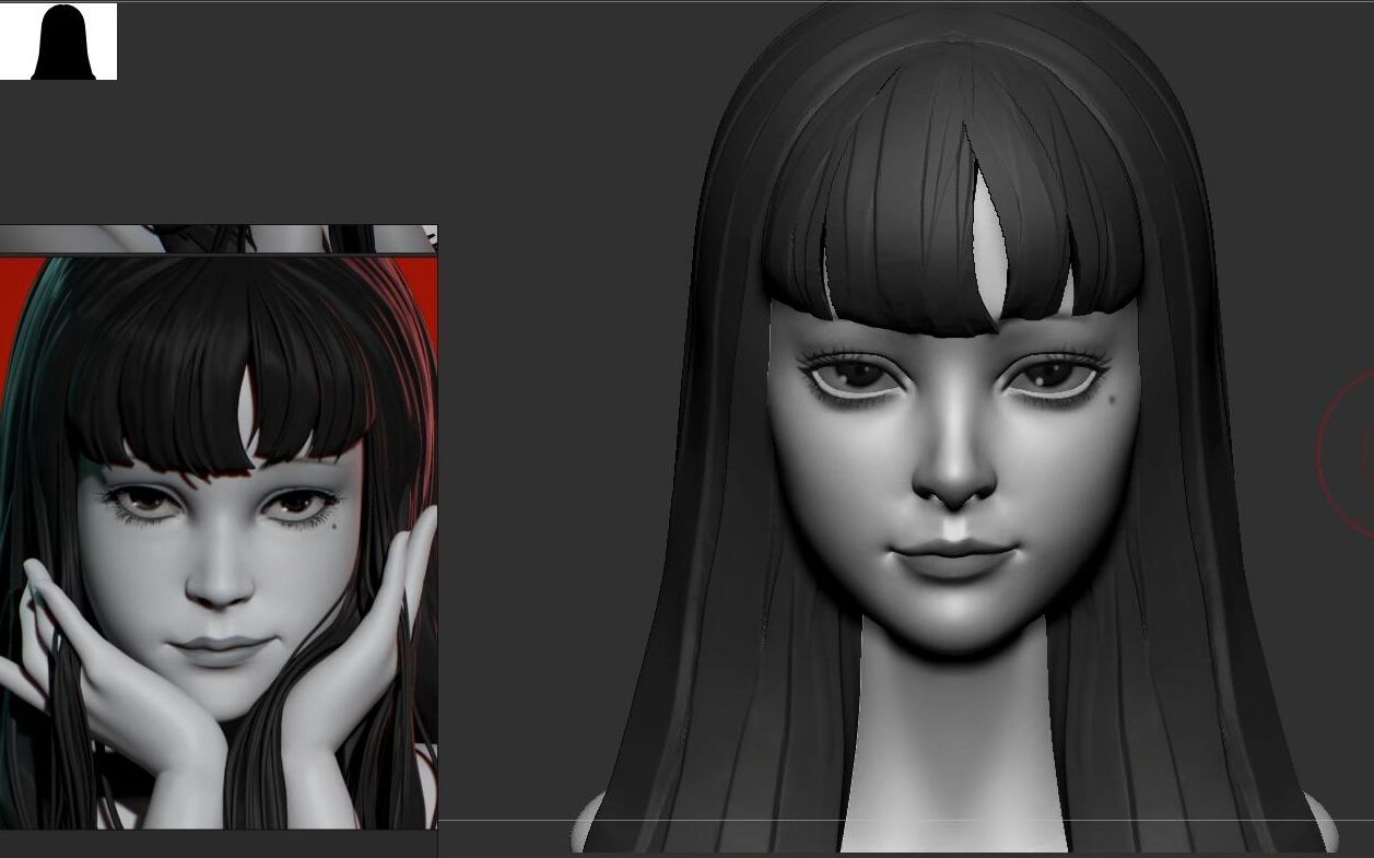 zbrush角色建模:富江 2
