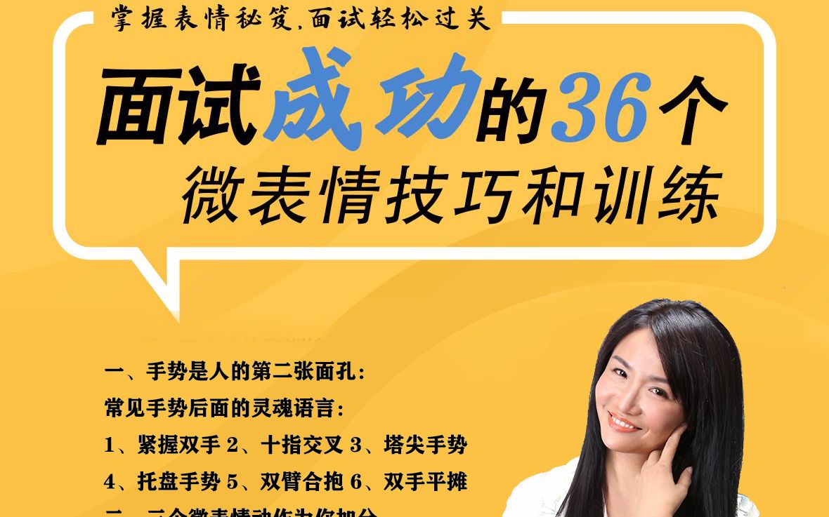 面试中的微表情技巧训练第一集