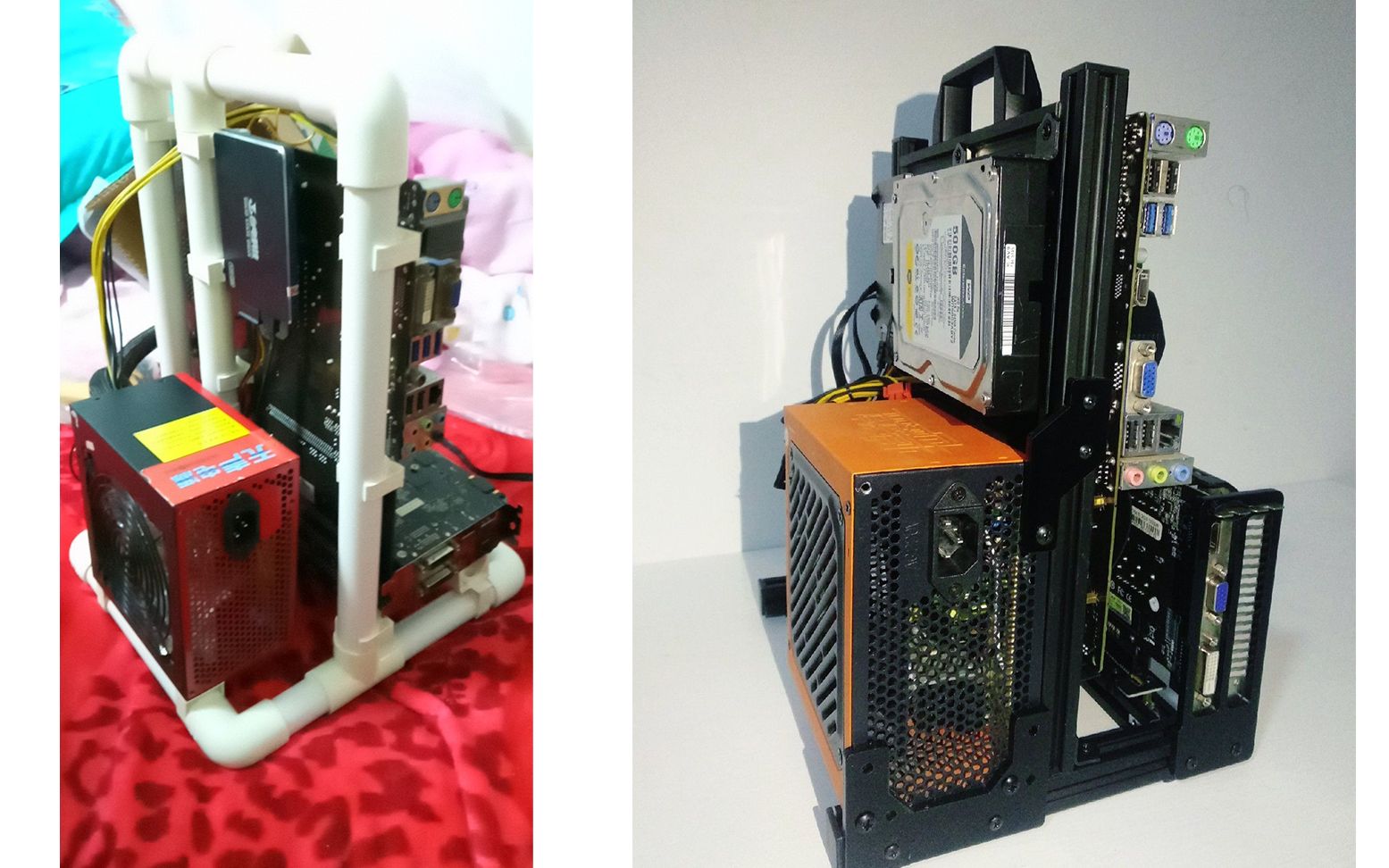 硬核图吧垃圾佬20元diy开放式机箱创意机架