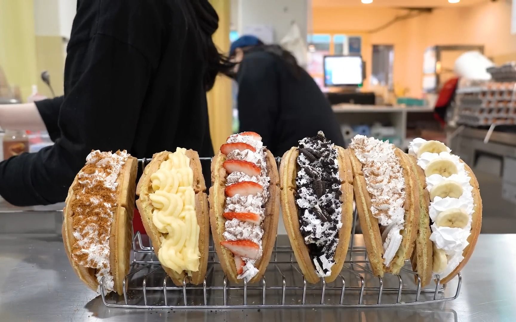 果酱华夫饼 韩国甜点_1080p