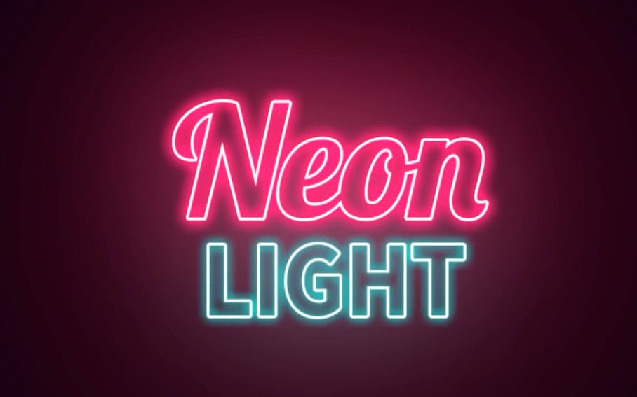 photoshop教程ps制作霓虹灯效果你就是黑夜里最闪亮的星