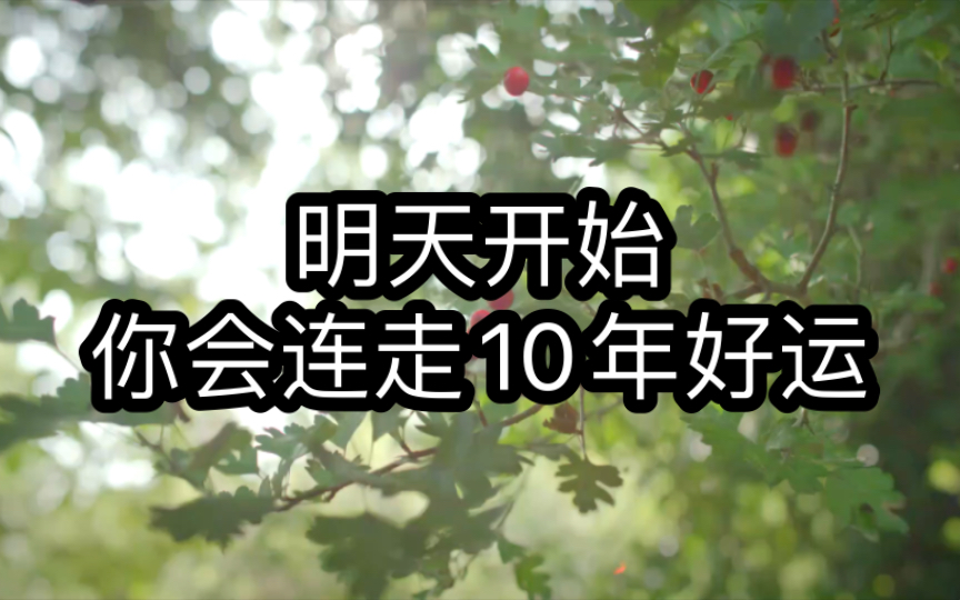 从明天开始,你会连走十年大运,请点赞转发三连,留下一句时来运转,确认领取好运.你将福星高照,顺风顺水.可以在评论区或弹幕中,许下心愿,积攒...