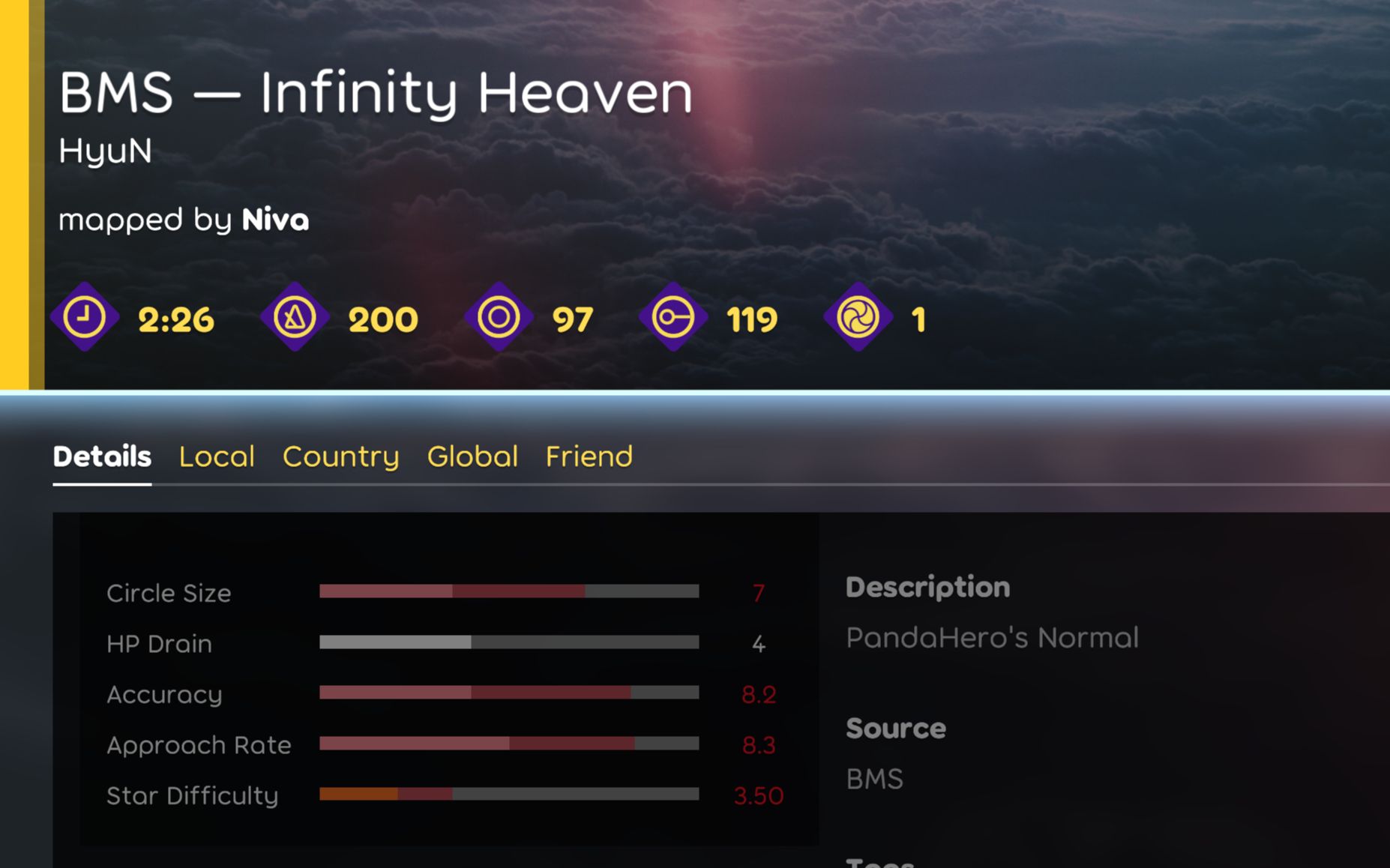 [osu] infinity heaven - hyun (pandaheros normal) x1.