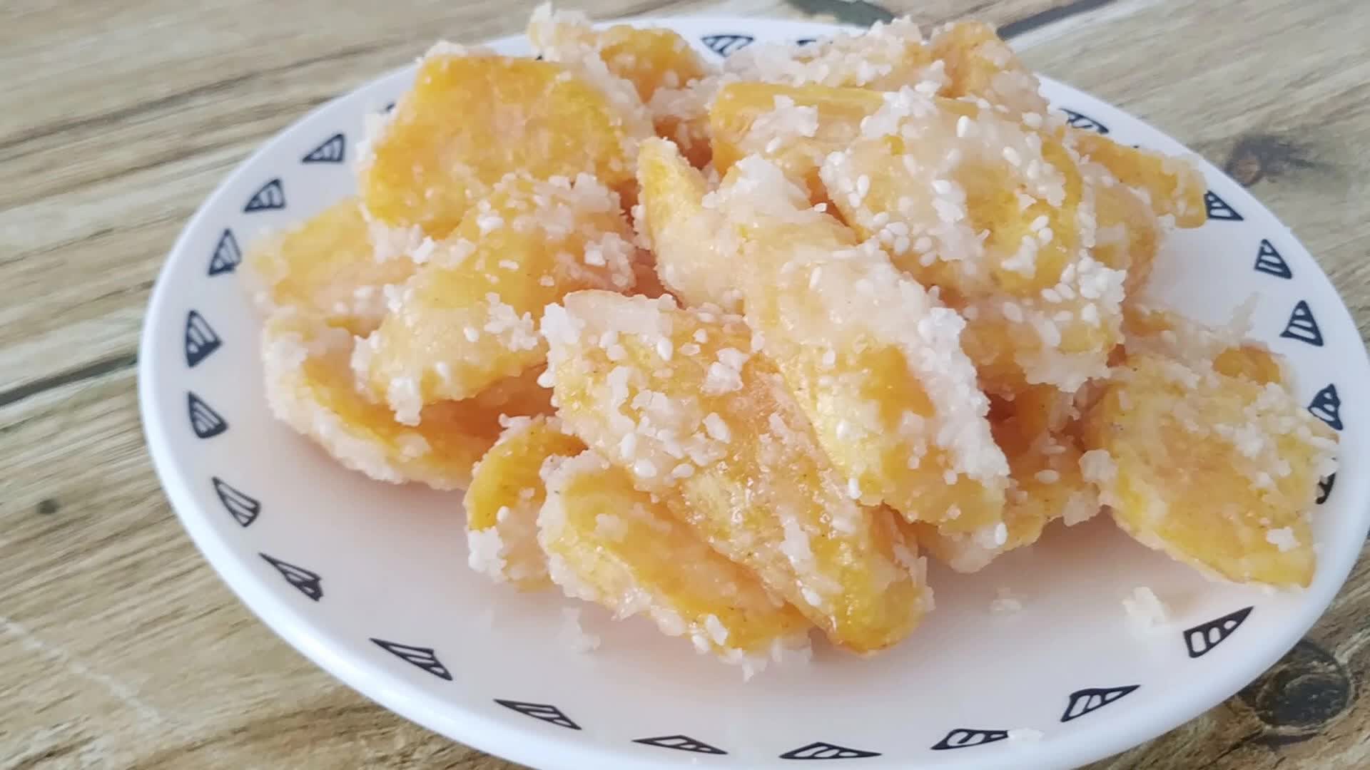 红薯新吃法,教你制作可口的小零食"糖霜红薯",香甜好吃又营养_哔哩