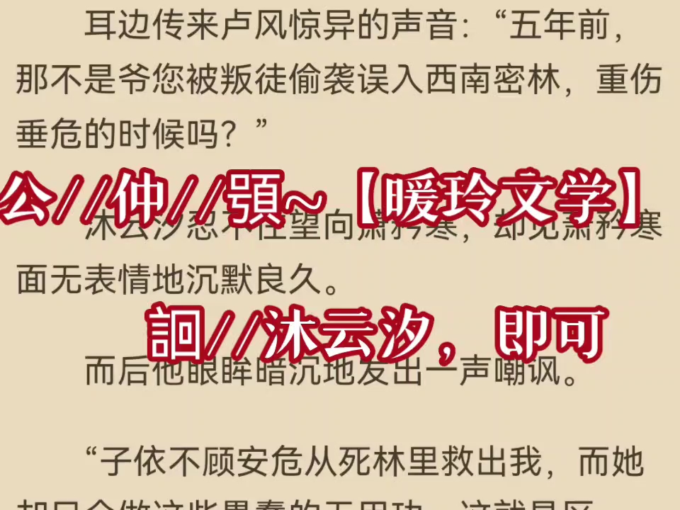 今日热推书名《沐云汐萧矜寒》又名《沐云汐萧矜寒》哔哩哔哩bilibili