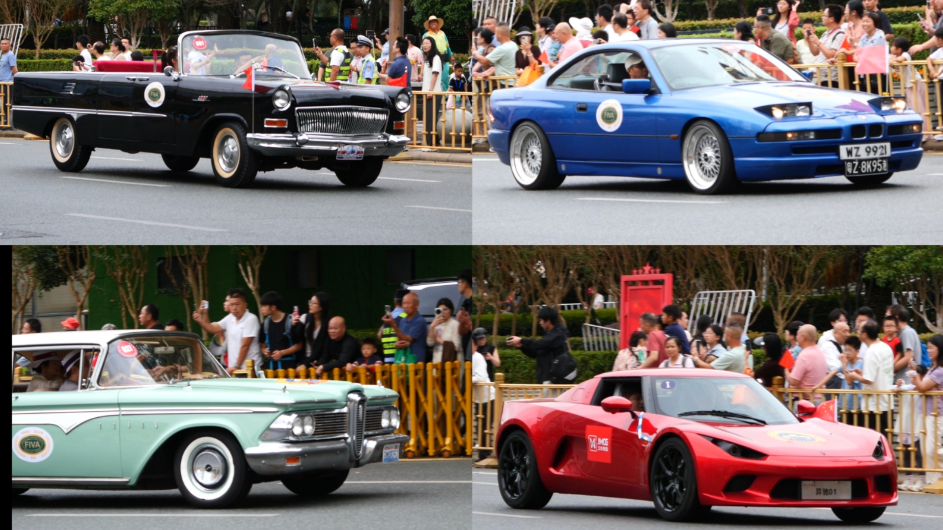 国际经典汽车南昌巡游，老爷车、红旗、经典美式轿车、JDM、跑车、豪华车型，还有江铃电动跑车羿驰01