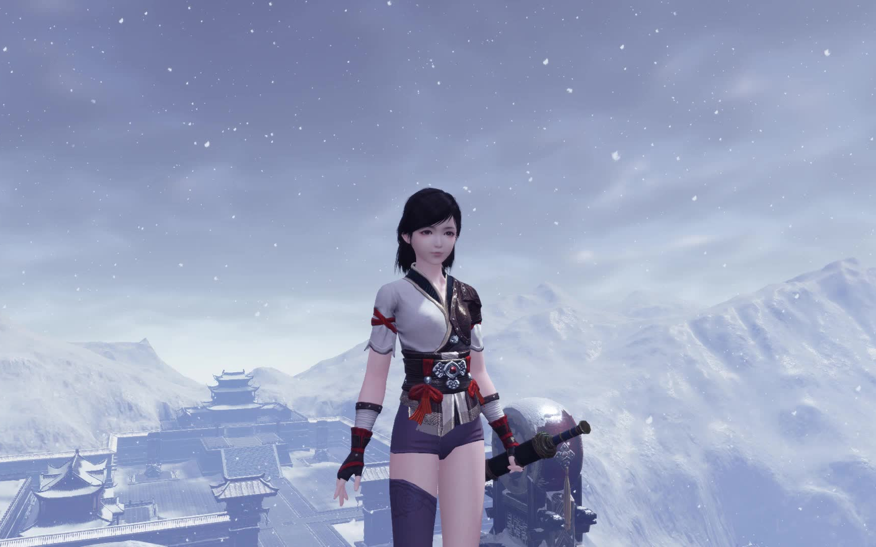 《天涯明月刀》少女衣裙的下摆没有啦.