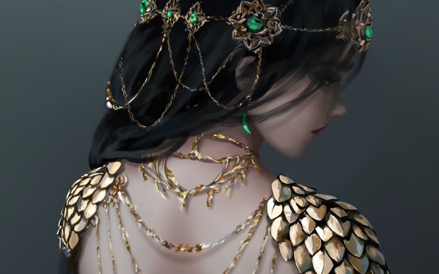 【板绘临摹】wlop大神的风铃公主!吹爆鬼刀!_哔哩哔哩_bilibili