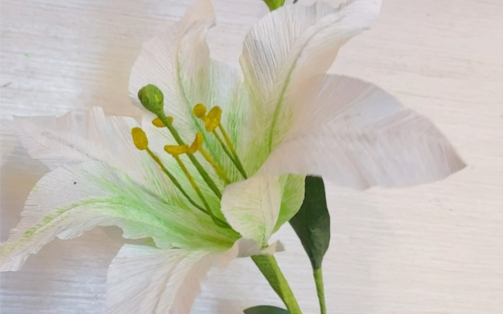 皱纹纸百合花_哔哩哔哩_bilibili