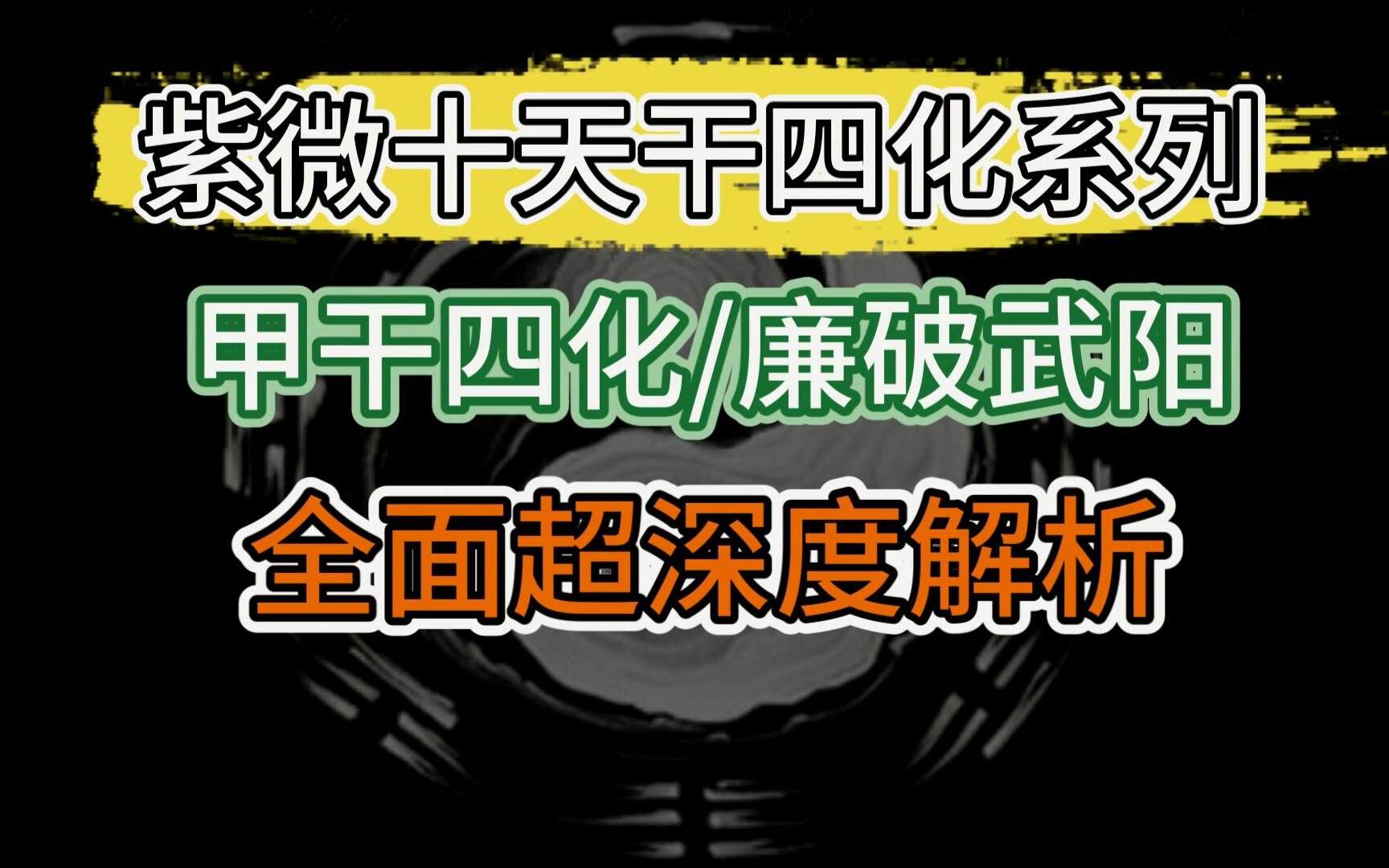 紫微甲干四化 | 深度解析分享~干货满满!哔哩哔哩bilibili