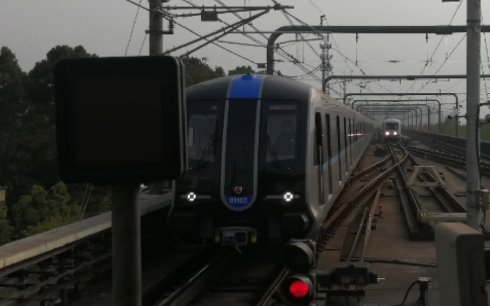 上海地铁9号线09a04创可贴二世09103佘山进站泗泾出站松江南站往曹路