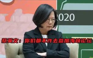 下载视频: 蔡英文：你们都不许去参加海峡论坛！台媒：显露出民进党色厉内荏