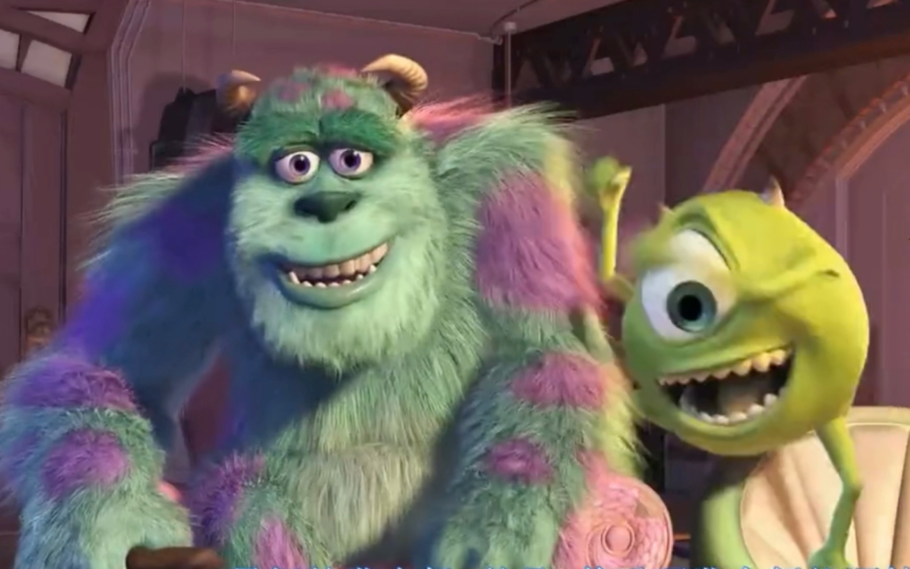 [图]#怪兽电力公司# #Monsters' Inc.# 童年的回忆有木有！我们吓你，因为我们爱你We scare because we care就是出自于这里