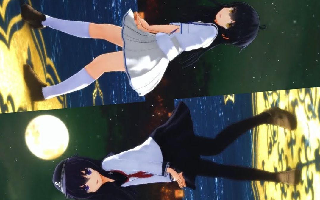 【mmd舰c】三日月99晓「赏月独奏会」_哔哩哔哩_bilibili