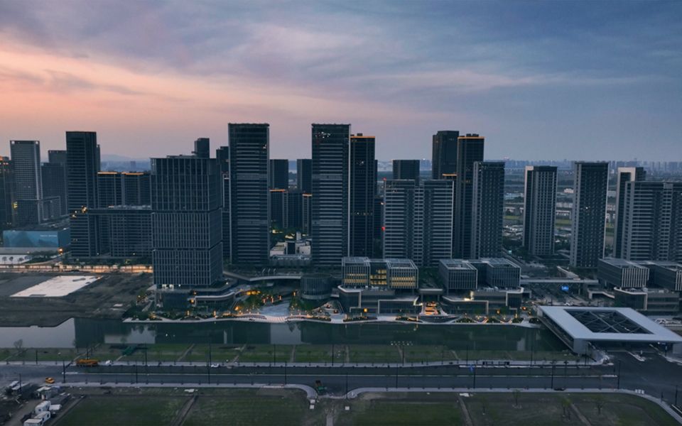 mavic3 & 亚运村,杭州亚奥万象天地日落