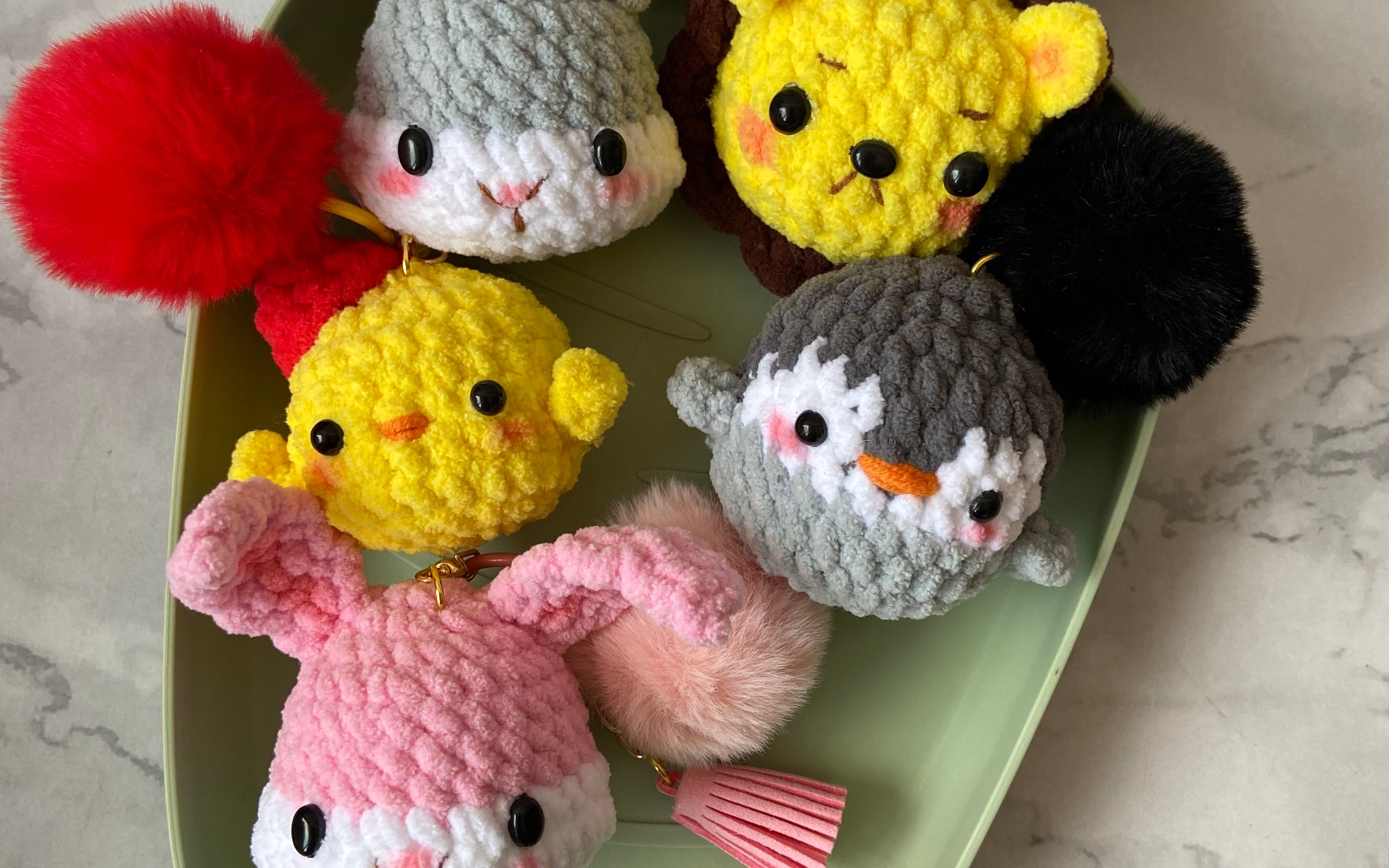 宝贝琳手作钩针小萌仔小狮子挂件