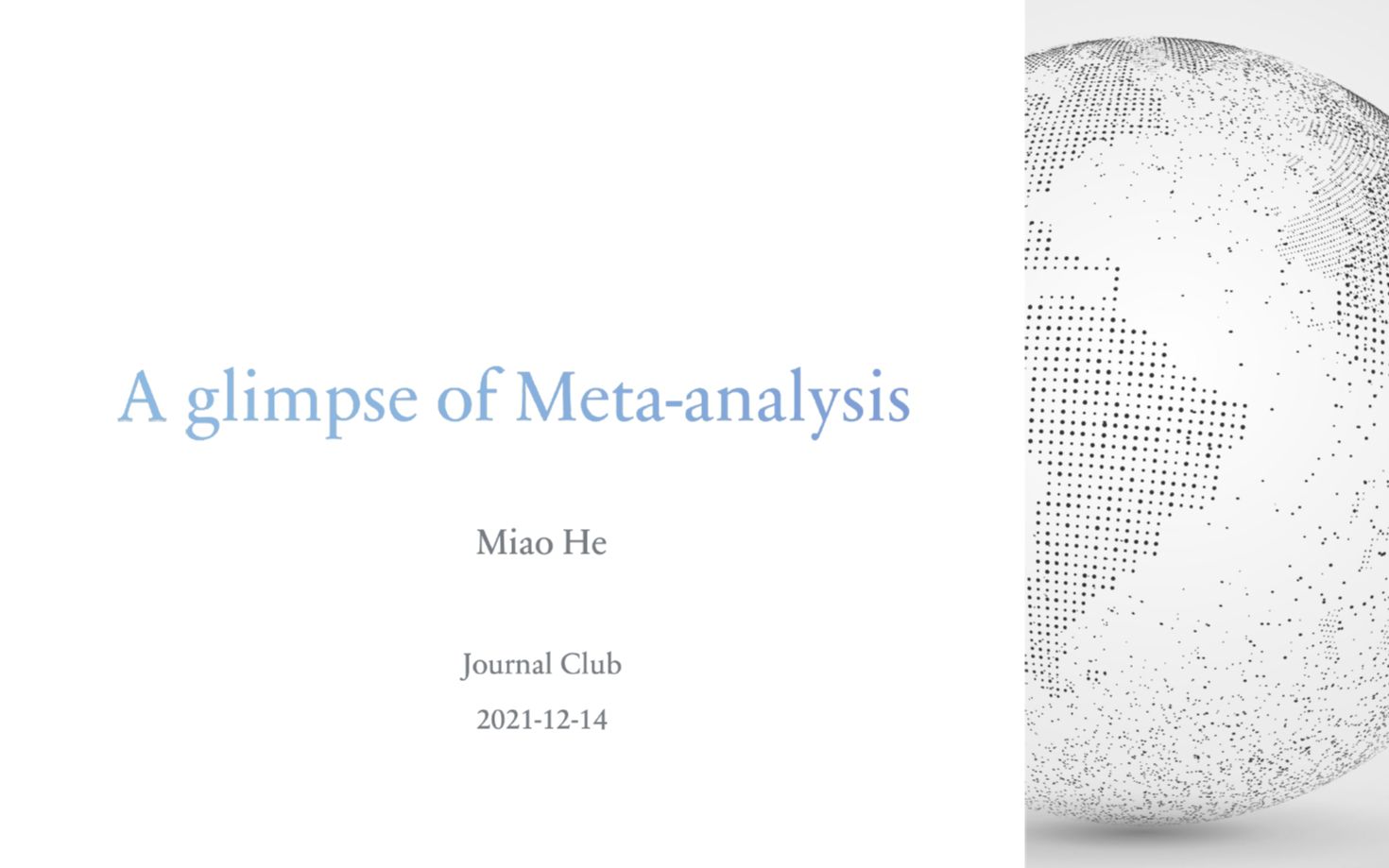 [图]【Journal Club】A glimpse of Meta-Analysis（英文文献分享）