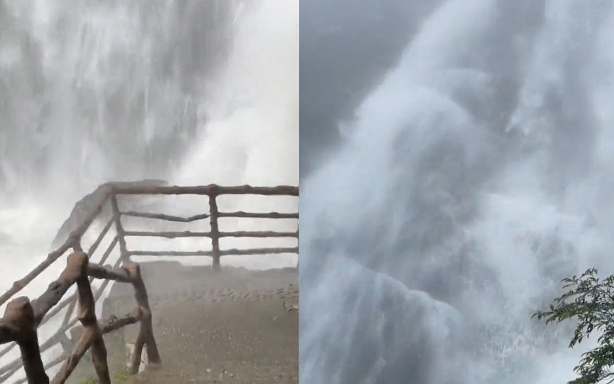 [图]李白诚不欺我！暴雨后的庐山瀑布惊艳全网，真飞流直下三千尺