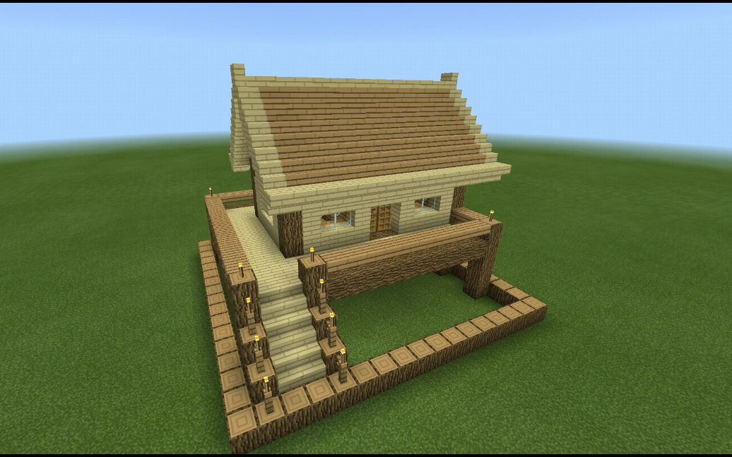 [mc建筑]适合生存的简易木屋(一)
