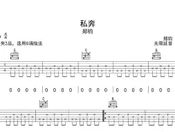 Descargar video: 私奔，吉他谱，吉他弹唱，动态吉他谱