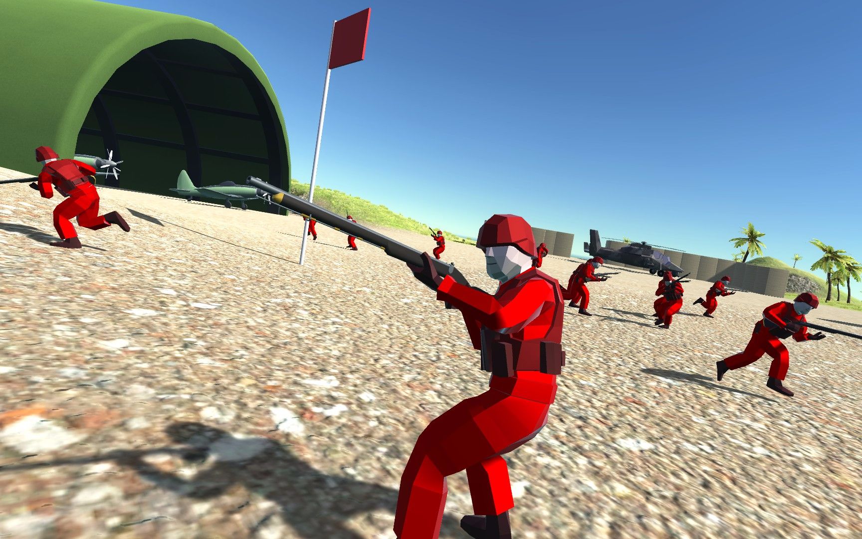 ravenfield 战地模拟器 创意工坊武器 musket 火枪 装填动画展示_哔哩