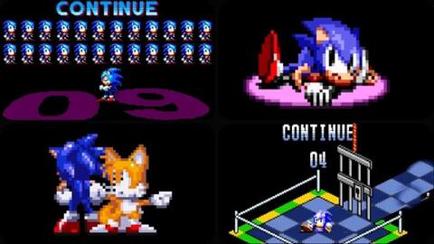 Evolution of Game Overs in Sonic Games (1991-2021) 