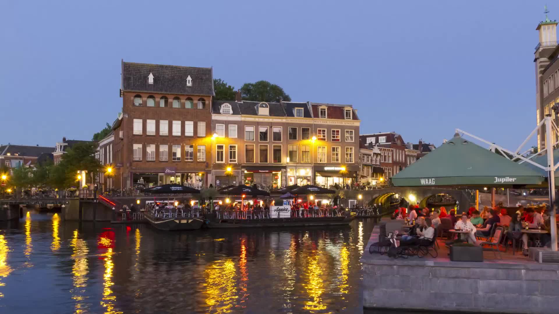 美丽的莱顿市延时摄影