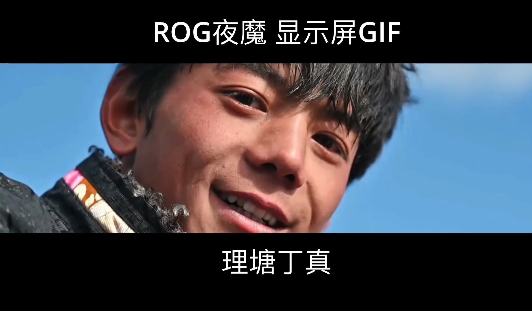 ROG夜魔屏幕动图:电子桌宠理塘丁真GIF哔哩哔哩bilibili