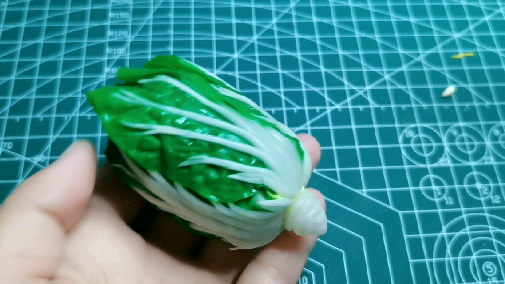 粘土大白菜 白菜摆件 粘土教程 粘土手办 粘土蔬菜 ,翡翠白菜