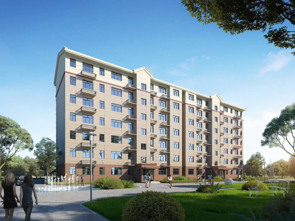 一套住宅小区效果图