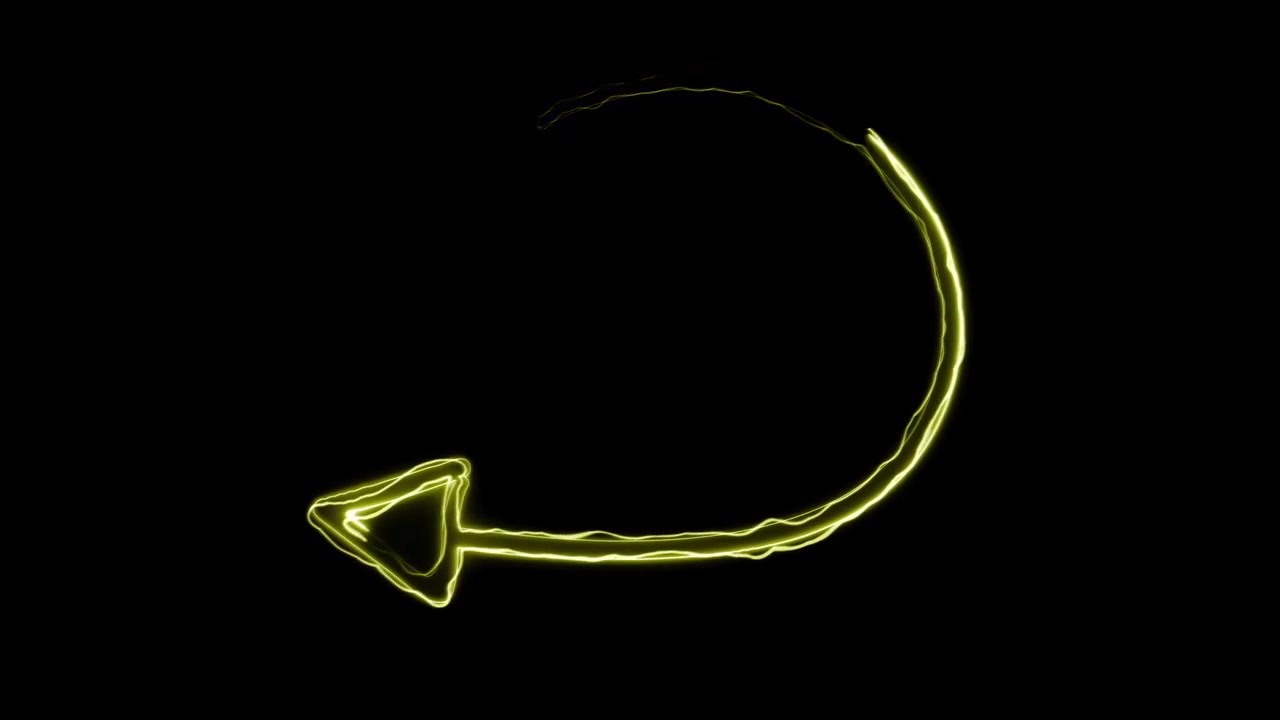 达芬奇模板-19个霓虹灯发光线条箭头图形标注指示动画neon arrow pack