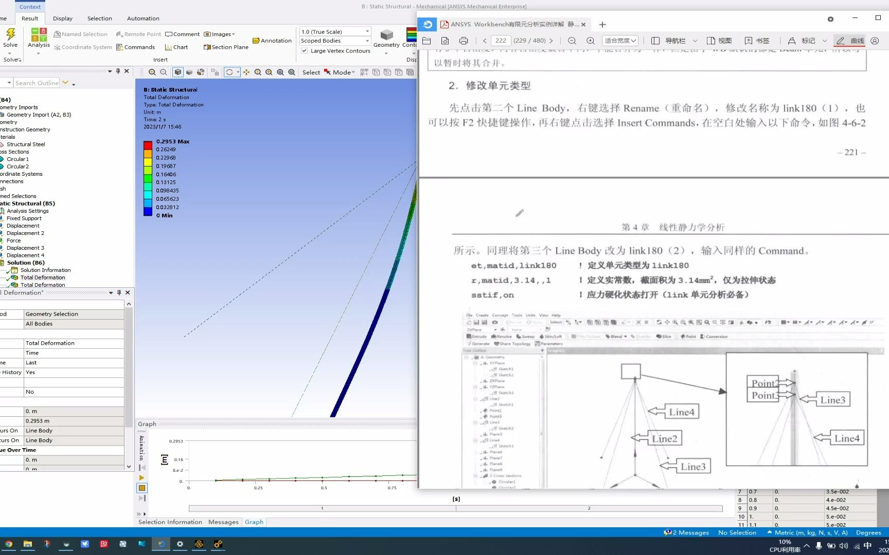 [图]28-4.6.1点线建模-ansys workbench有限元分析实例详解