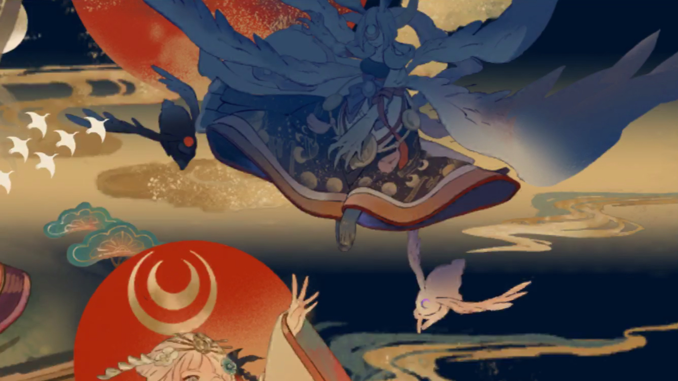 阴阳师手游-辉夜姬皮肤"鹤栖竹云"