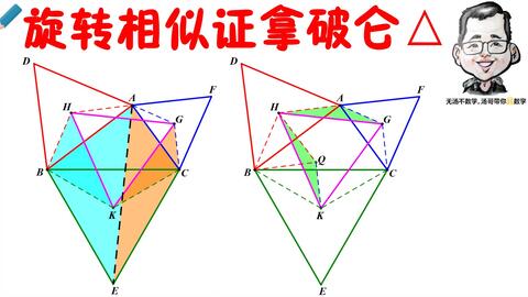 经典问题 拿破仑三角形用旋转相似证明 2法 哔哩哔哩