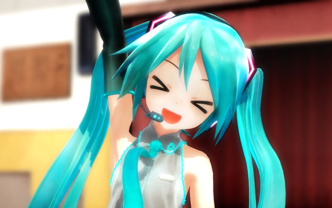 【mmd 三妈式miku】今天出来卖个萌~_哔哩哔哩_bilibili