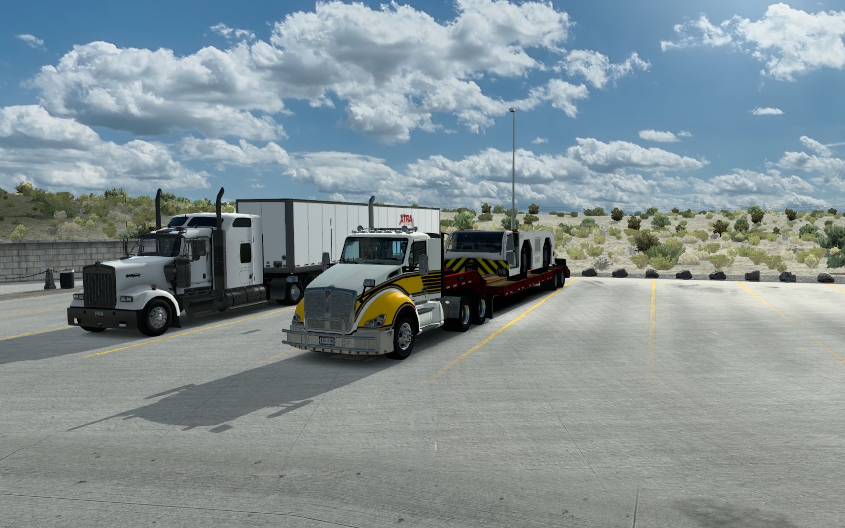 美国卡车模拟驾驶肯沃斯t680运输牵引车美国亚利桑那州-墨西哥锡那