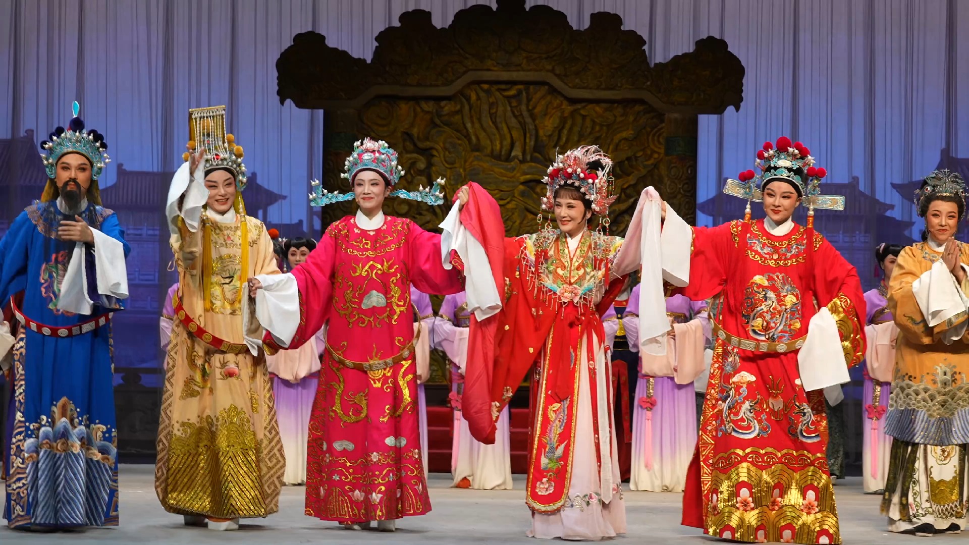 21 无锡大剧院《孟丽君》谢幕 单仰萍 忻雅琴 杨婷娜 王柔桑 黄慧