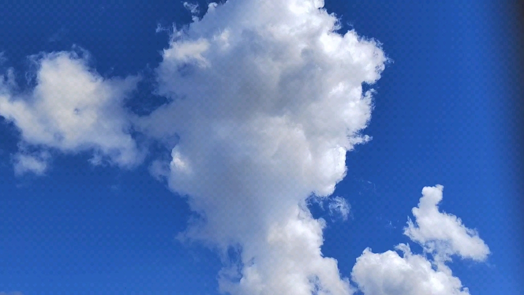 蓝蓝的天空,洁白的云朵