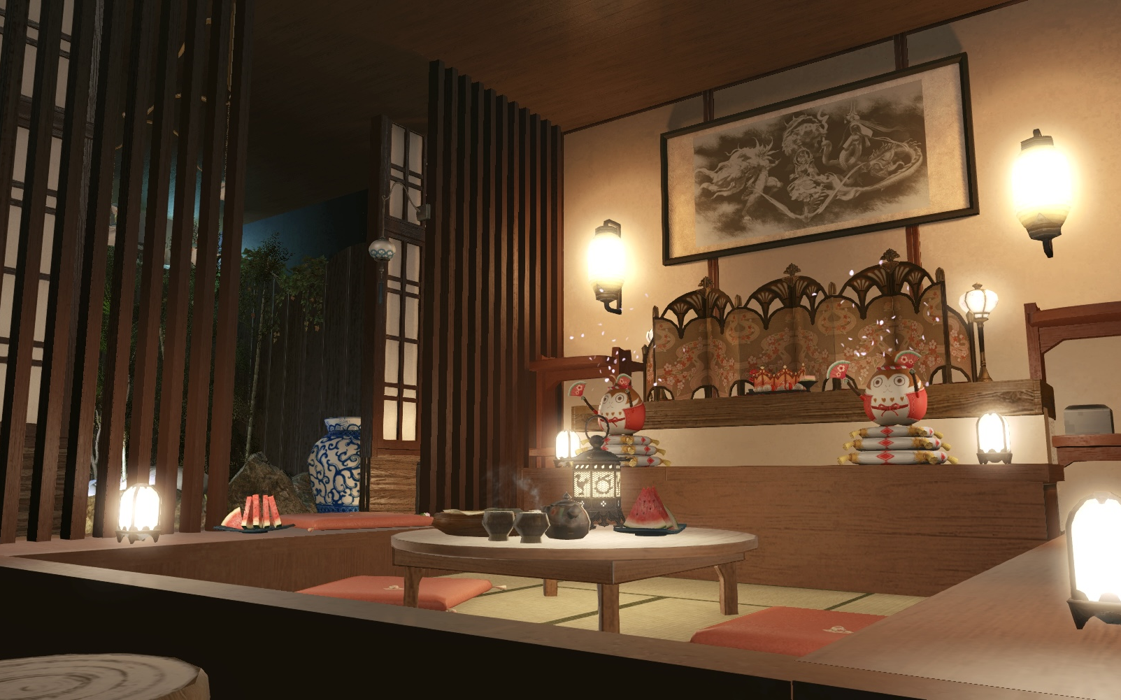 【ff14/装修】日式和风m房带室内庭院