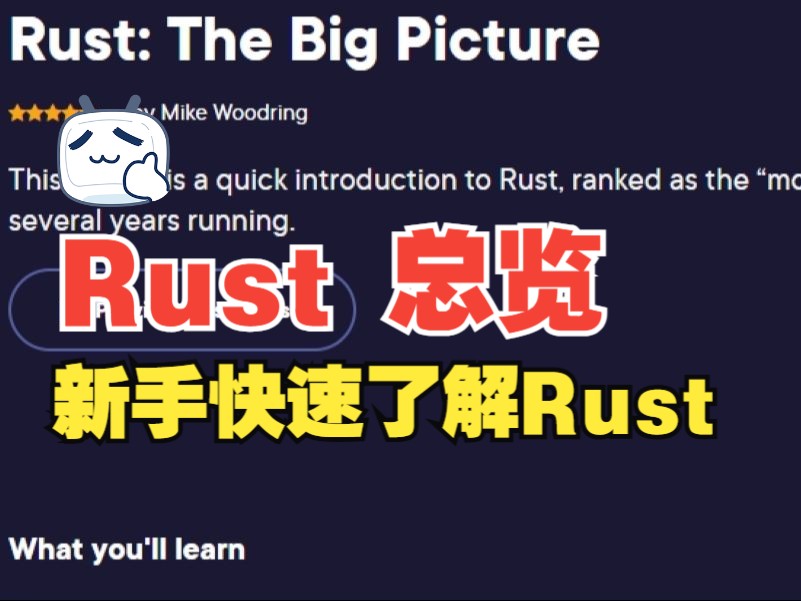 [中文字幕]Rust:总览(新手快速了解Rust)哔哩哔哩bilibili