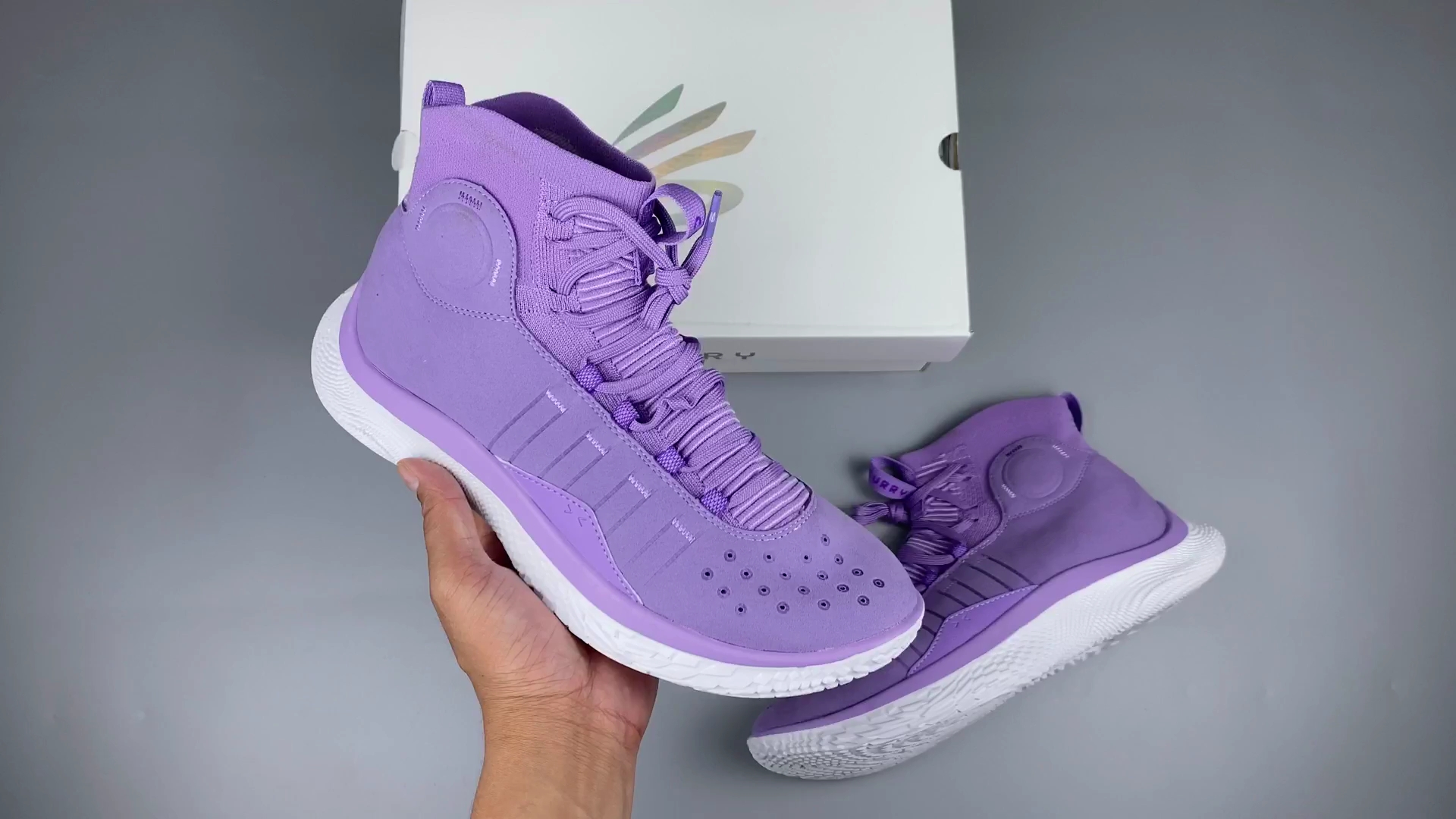 under armour curry 4库里4代flotro实战篮球鞋紫罗兰