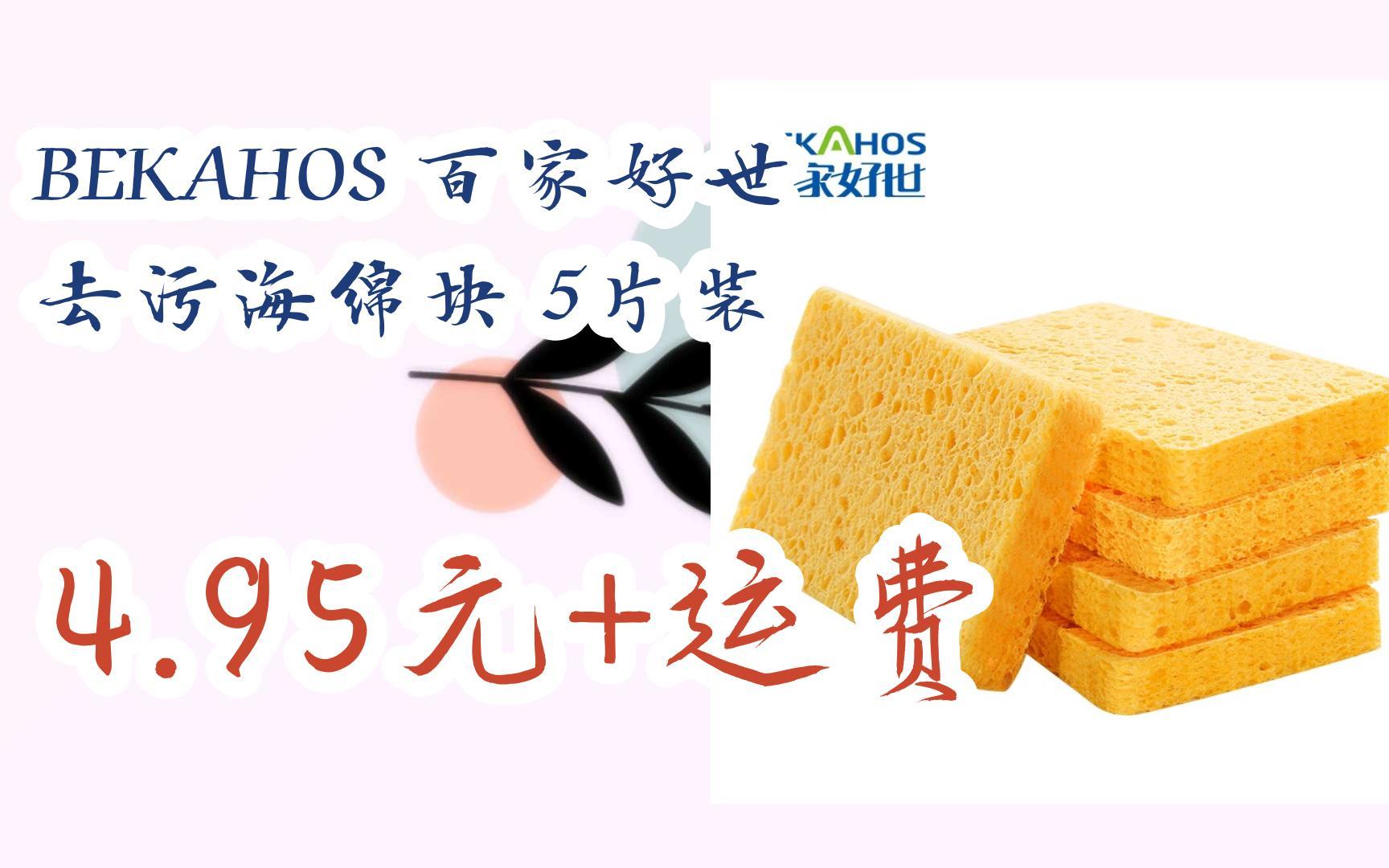 【抢购价】BEKAHOS 百家好世 去污海绵块 5片装 4.95元+运费哔哩哔哩bilibili