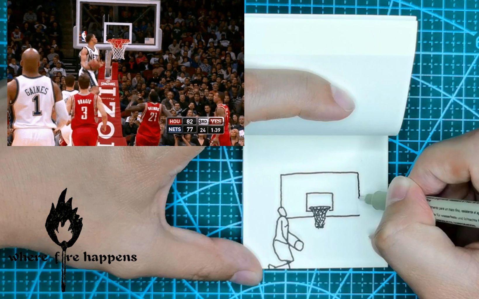 篮球手翻书分解图50张图片
