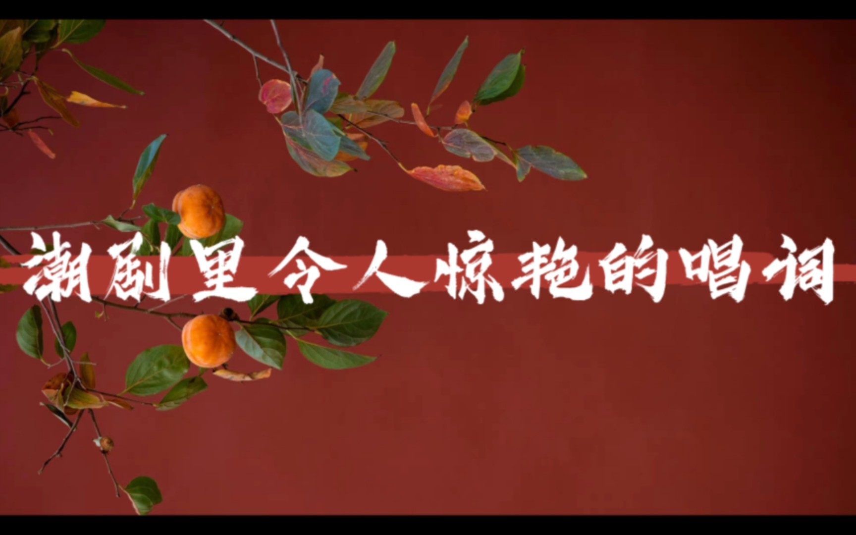 “一朝鱼跃春雷起,管取身到凤凰池”——潮剧里的绝美戏文哔哩哔哩bilibili