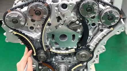 凯迪拉克3.6发动机正时点位组装