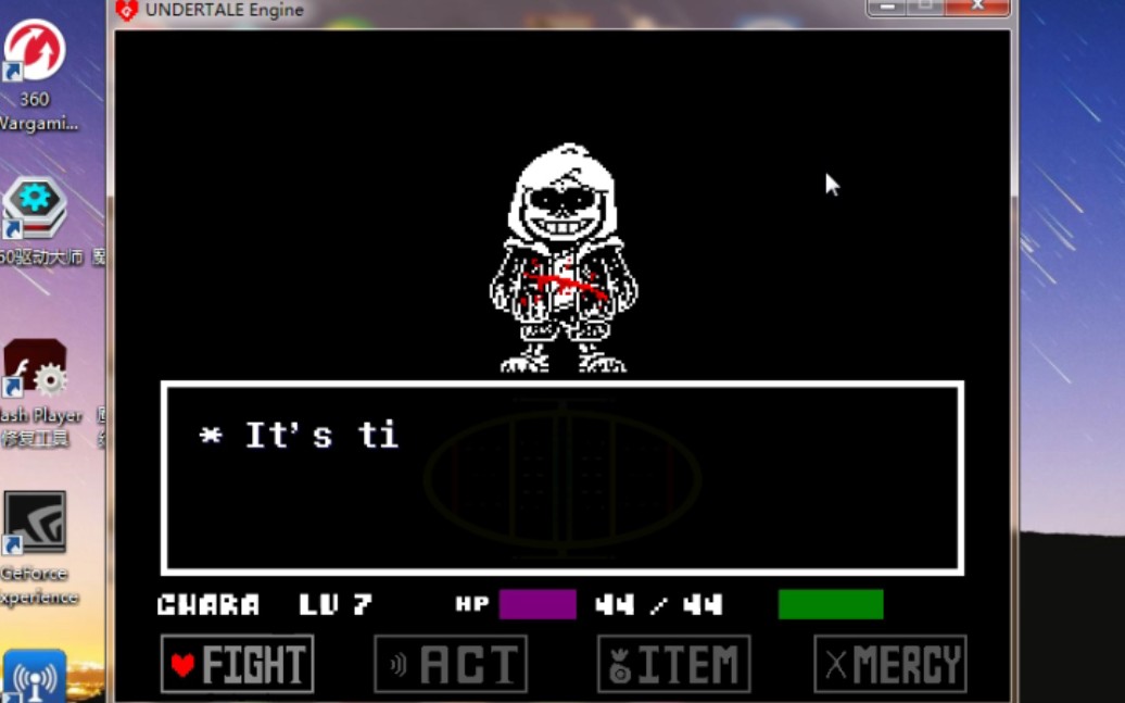 复读鸭的尘埃sans的一个有趣的小bug.