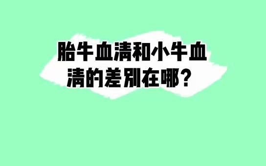 养细胞之前,怎么能不知道胎牛血清和小牛血清的差别呢?今天一起来看看#血清#实验室#培养细胞哔哩哔哩bilibili