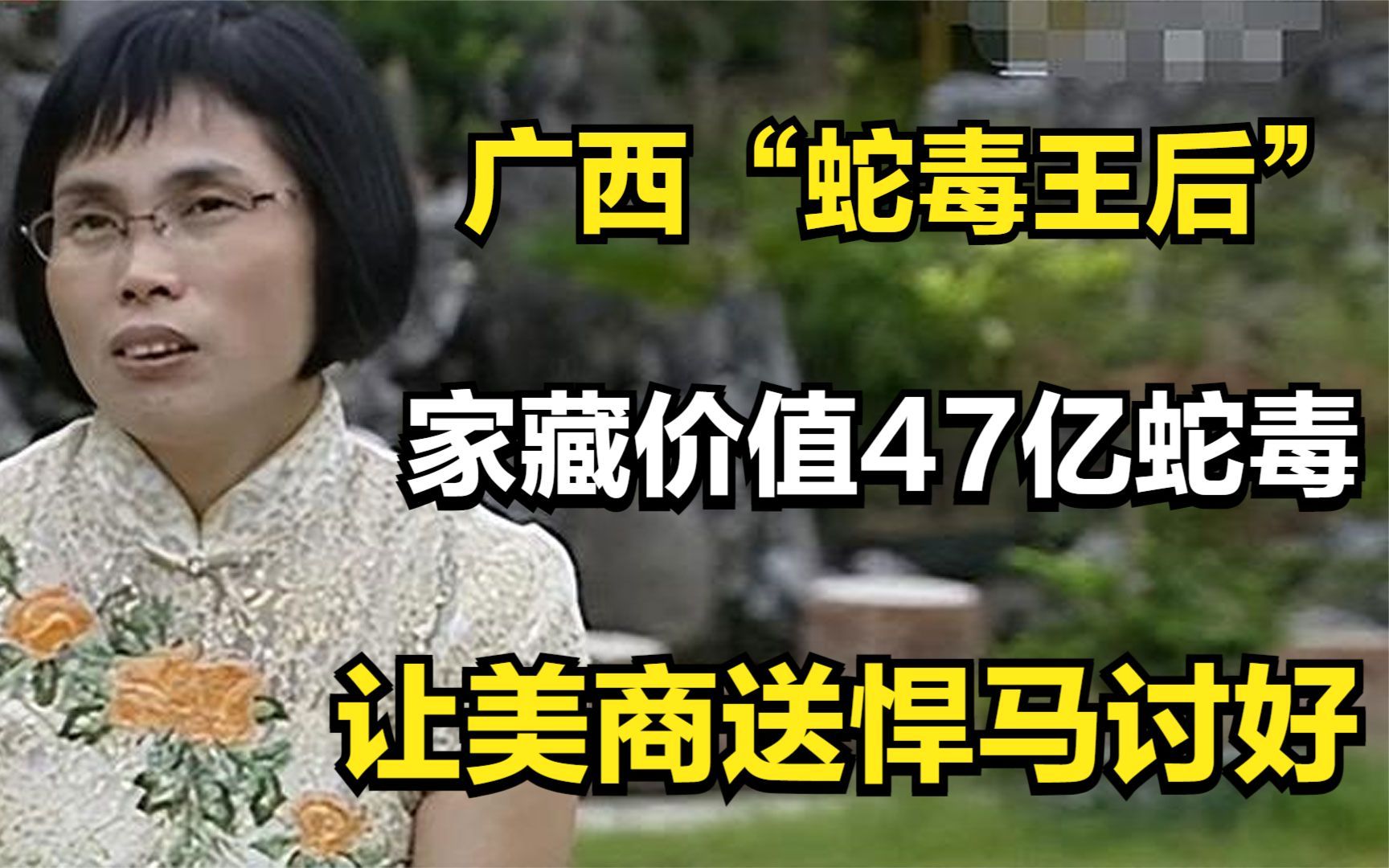 广西蛇毒王后与美商开战,家藏价值47亿蛇毒,让美商送悍马讨好哔哩哔哩bilibili